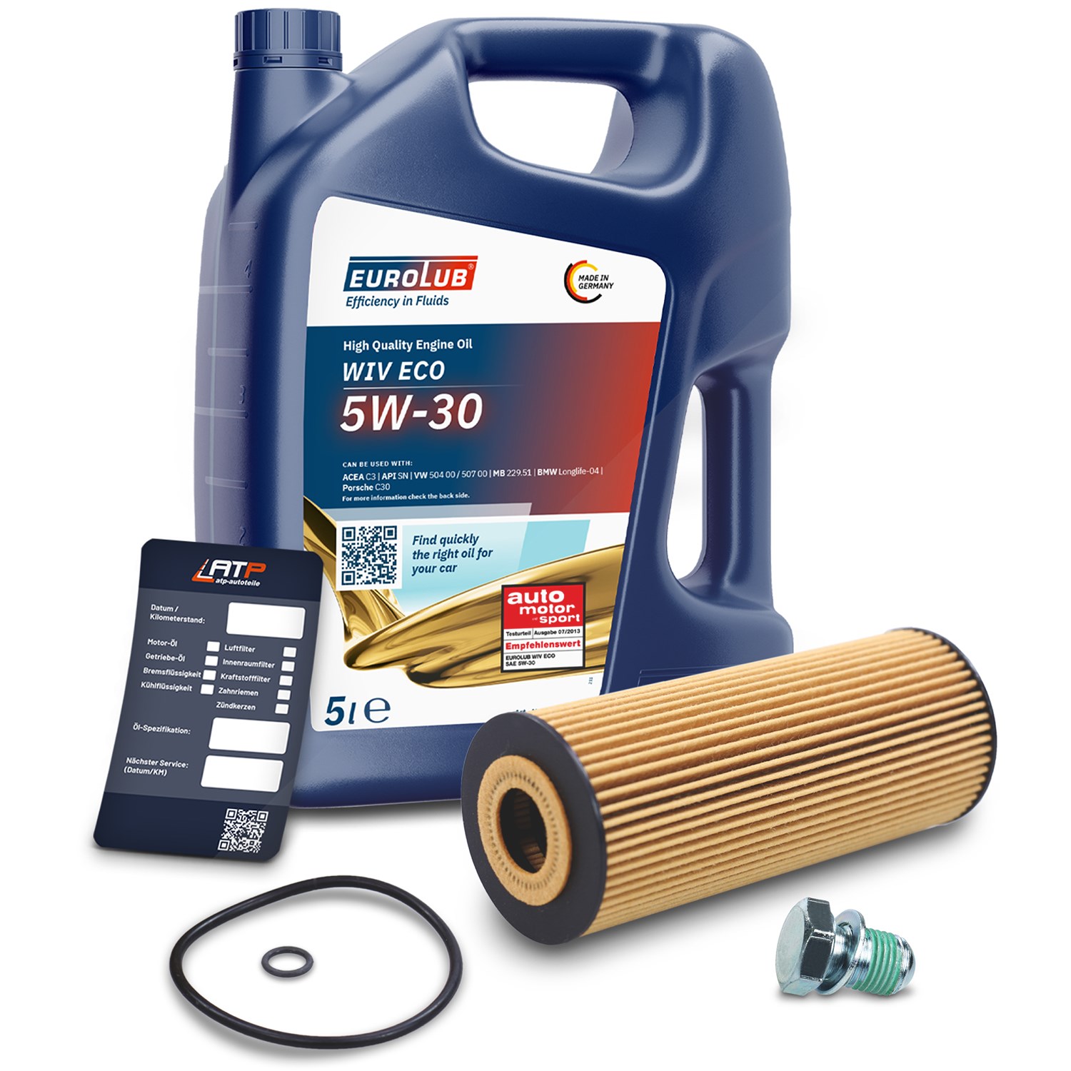 Bestprice Ölfilter+Schraube+EUROLUB WIV ECO SAE 5W-30 [Hersteller-Nr. 10491892] für Audi, Seat, Skoda, VW