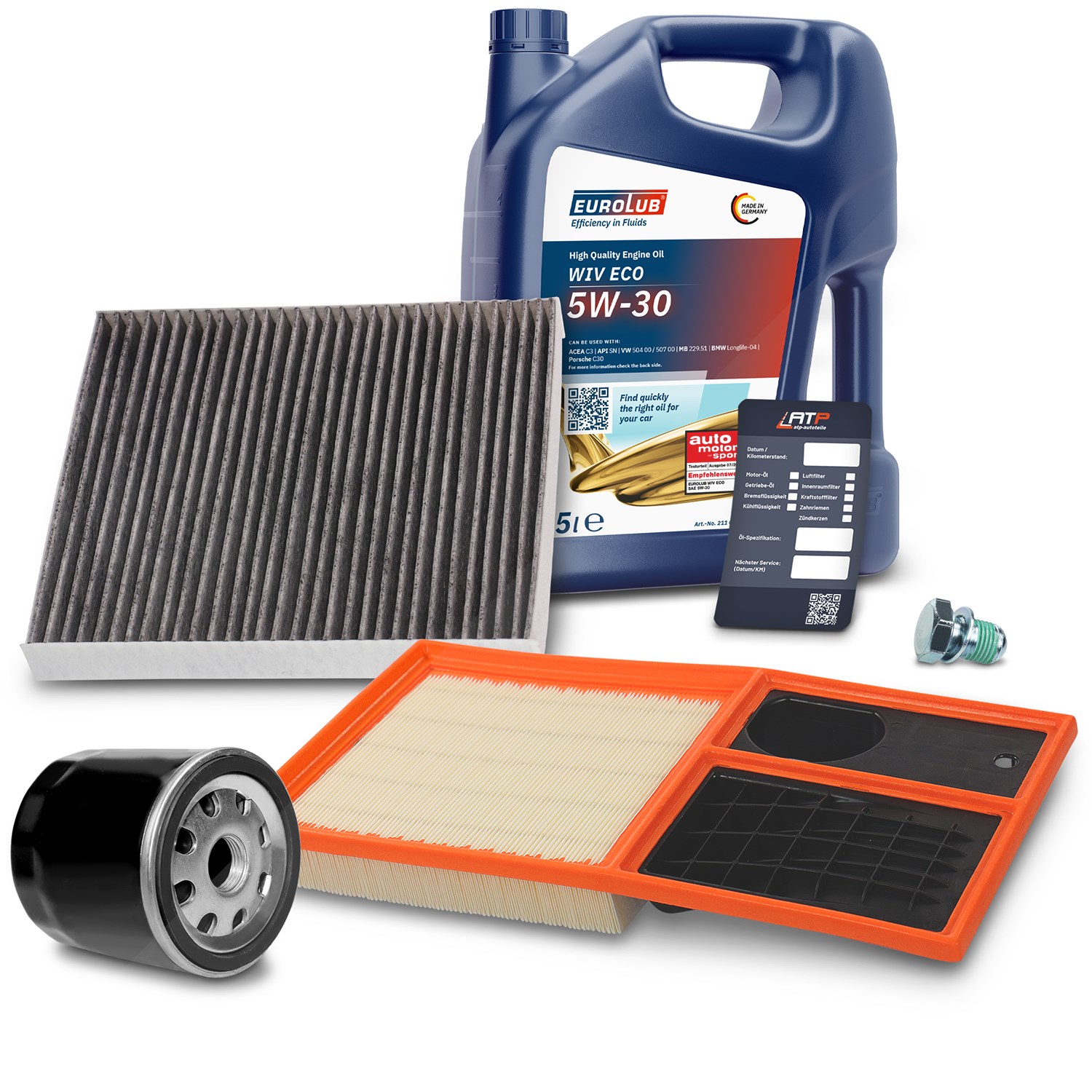 Bestprice Inspektionspaket Filtersatz SET A + 5l ÖL [Hersteller-Nr. 10493540] für Skoda, VW, Seat