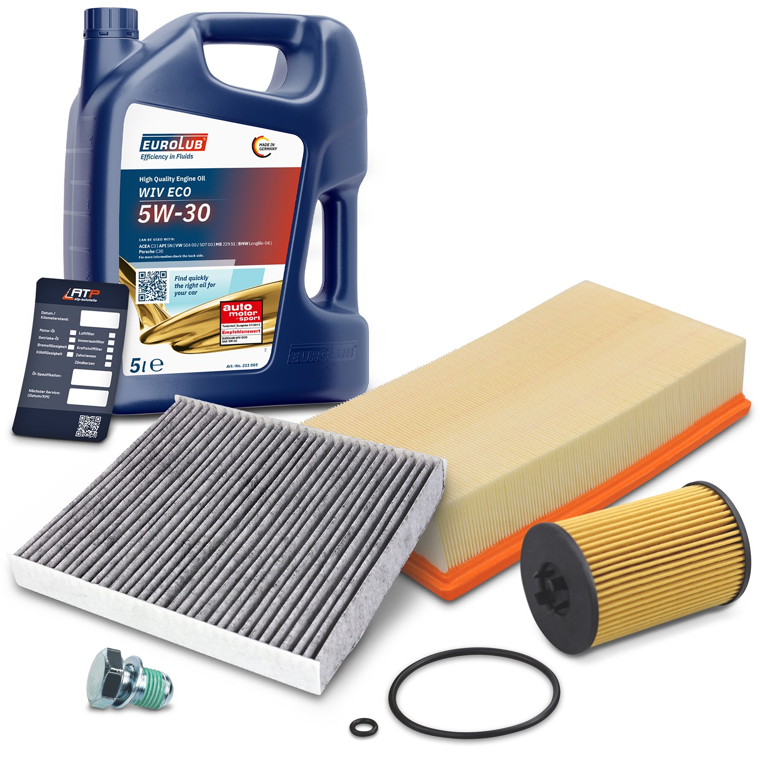Bestprice Inspektionspaket Filtersatz SET A + 5l ÖL [Hersteller-Nr. 10493556] für Skoda, Seat, Audi, VW