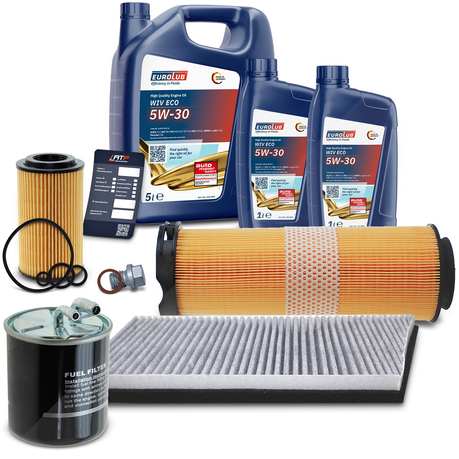 Bestprice Inspektionspaket Filtersatz SET B + 7l ÖL [Hersteller-Nr. 40197549] für Mercedes-Benz