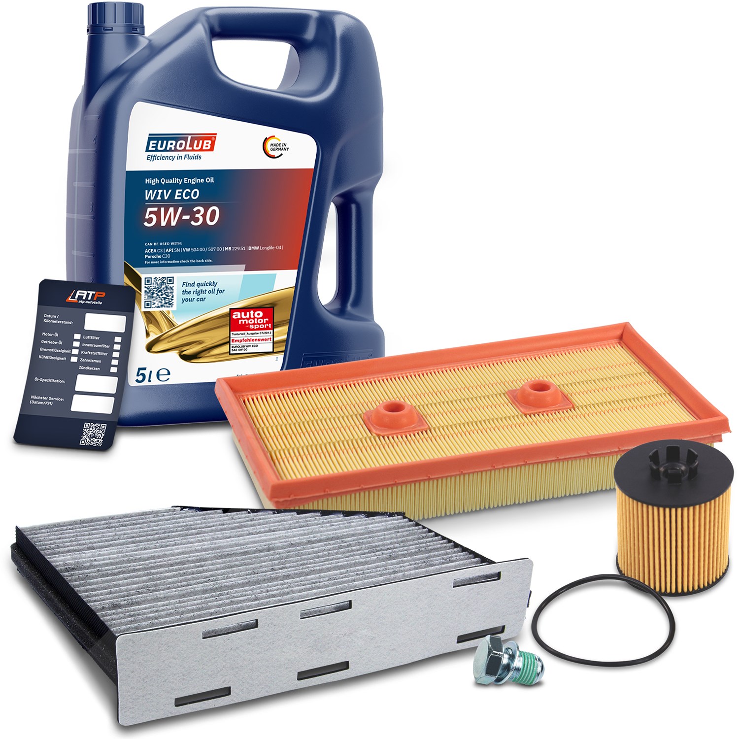 Bestprice Inspektionspaket Filtersatz SET A + 5l ÖL [Hersteller-Nr. 10493692] für Skoda, Audi, VW