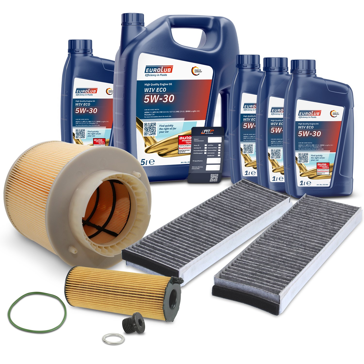 Bestprice Inspektionspaket Filtersatz SET A + 9l ÖL [Hersteller-Nr. 10493582] für Audi