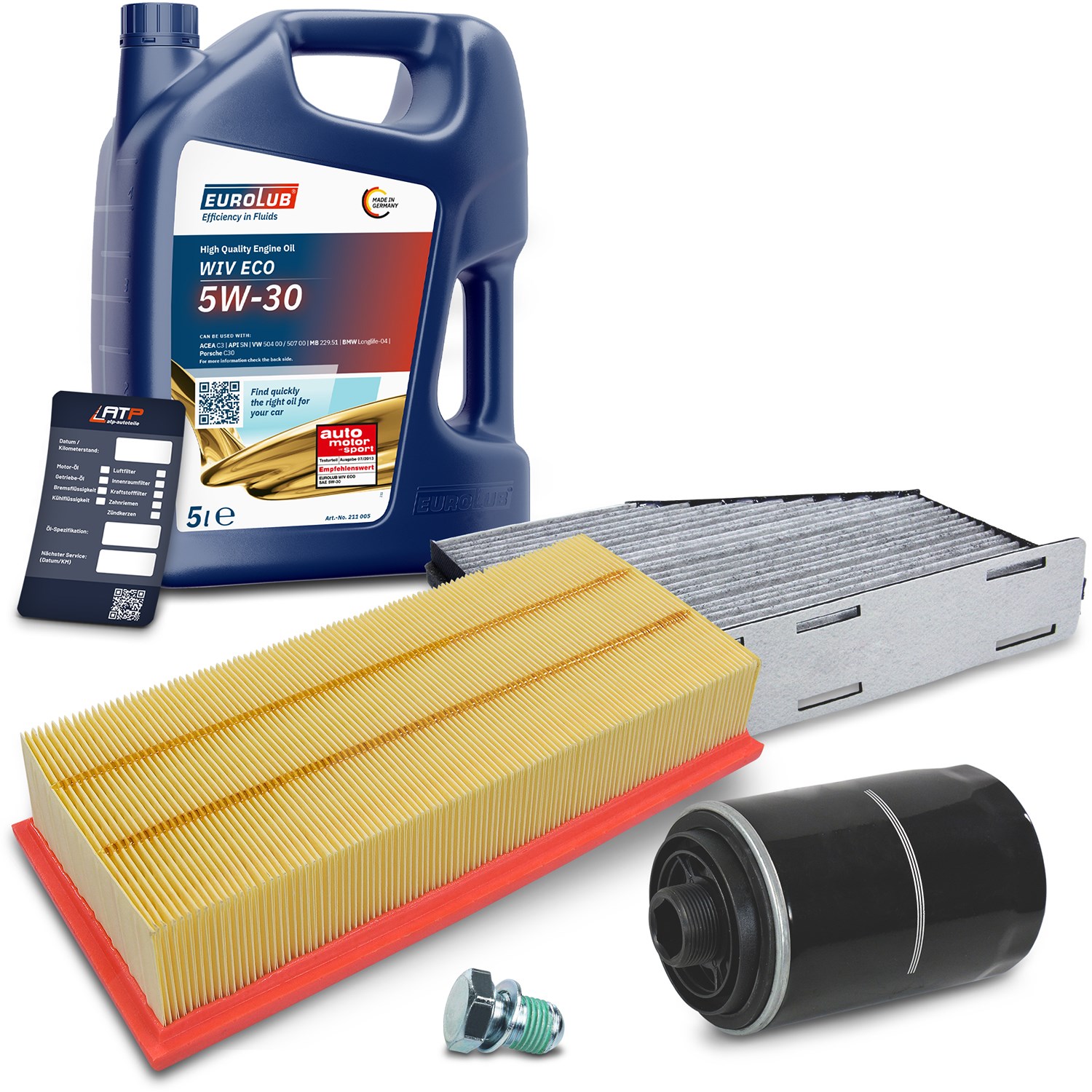 Bestprice Inspektionspaket Filtersatz SET A + 5l ÖL [Hersteller-Nr. 10493739] für Seat, Skoda, VW, Audi