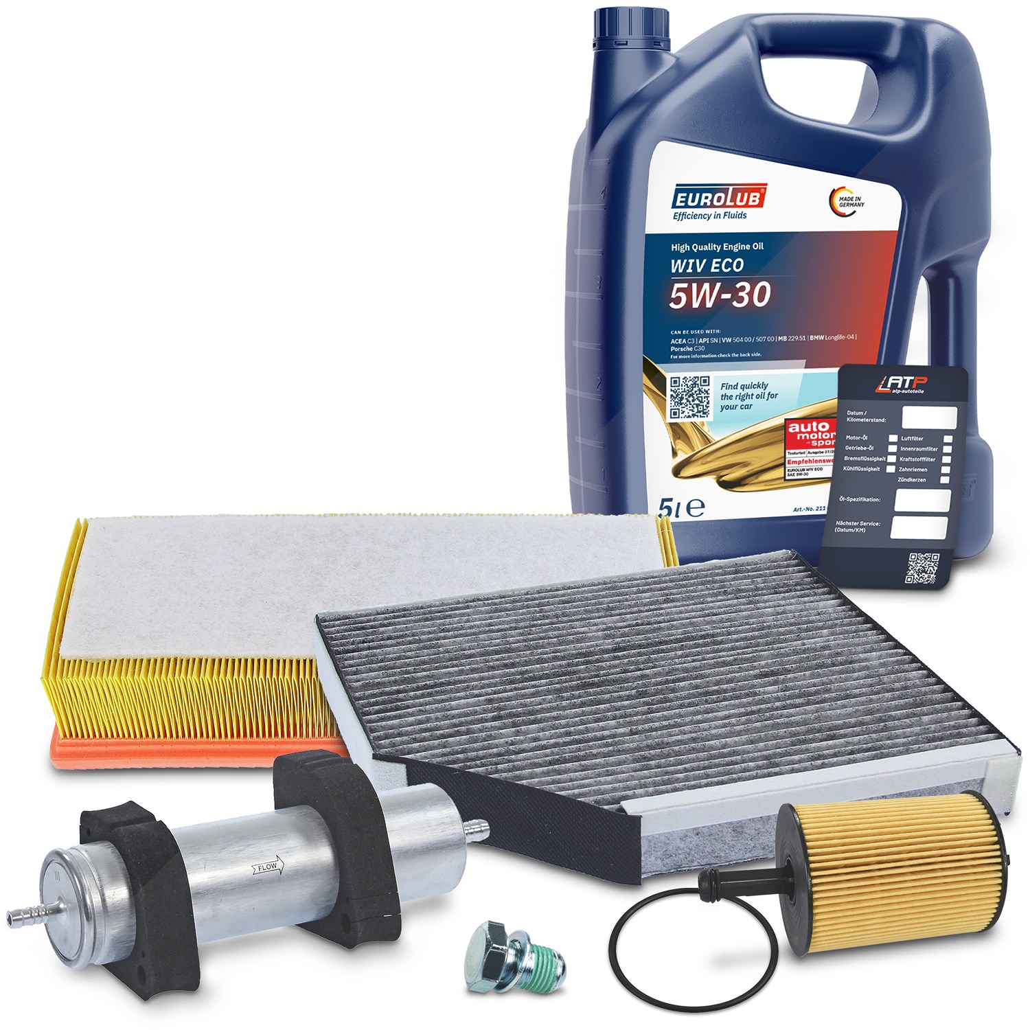 Bestprice Inspektionspaket Filtersatz SET B + 5l ÖL [Hersteller-Nr. 40197252] für Audi