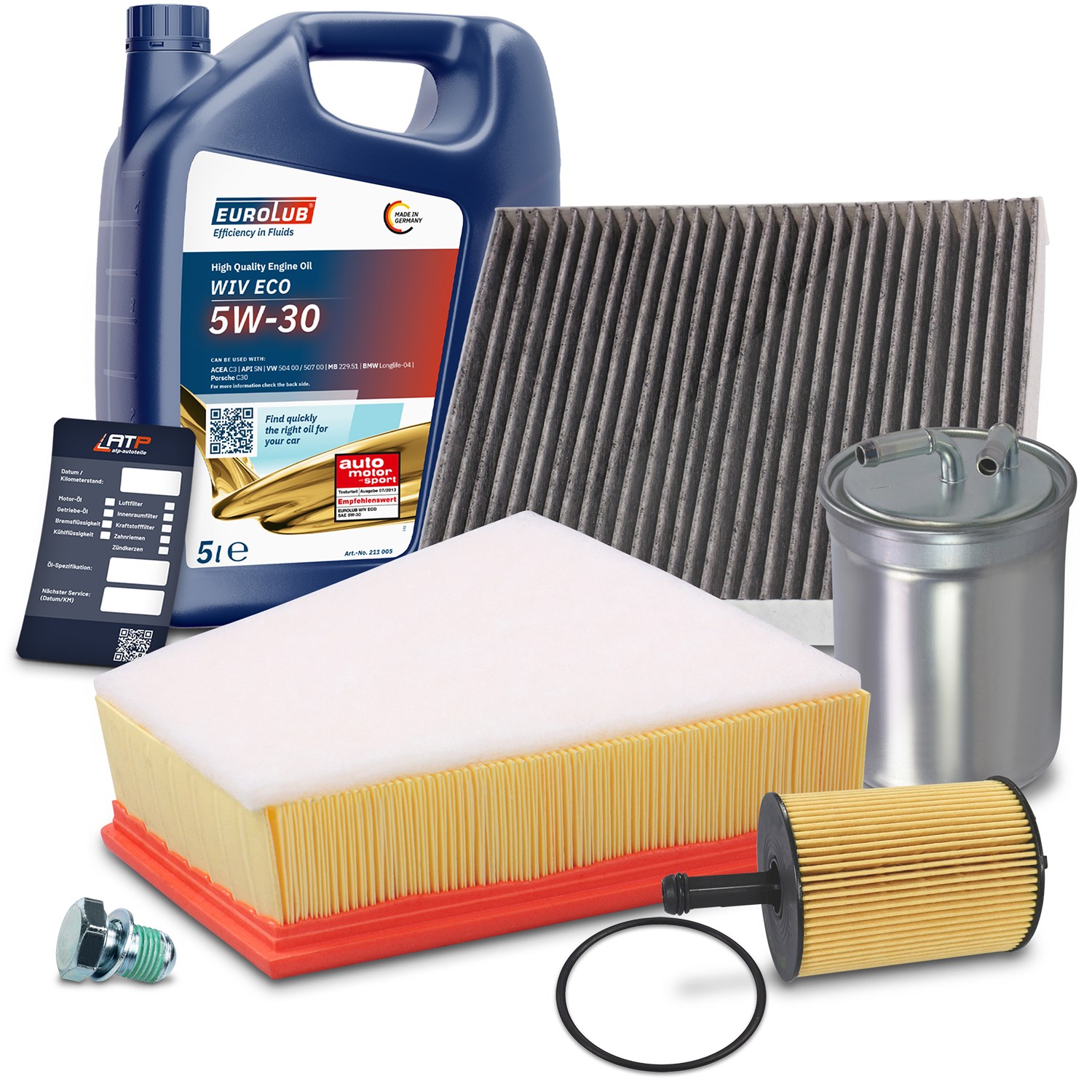 Bestprice Inspektionspaket Filtersatz SET B + 5l ÖL [Hersteller-Nr. 40197506] für VW, Seat, Skoda