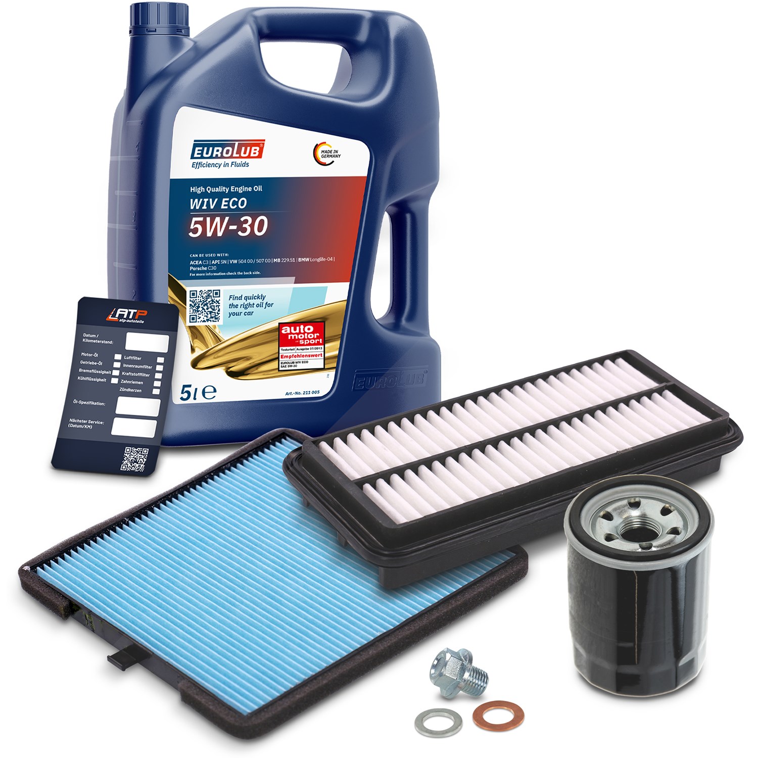 Bestprice Inspektionspaket Filtersatz SET A + 5l ÖL [Hersteller-Nr. 10493660] für Kia