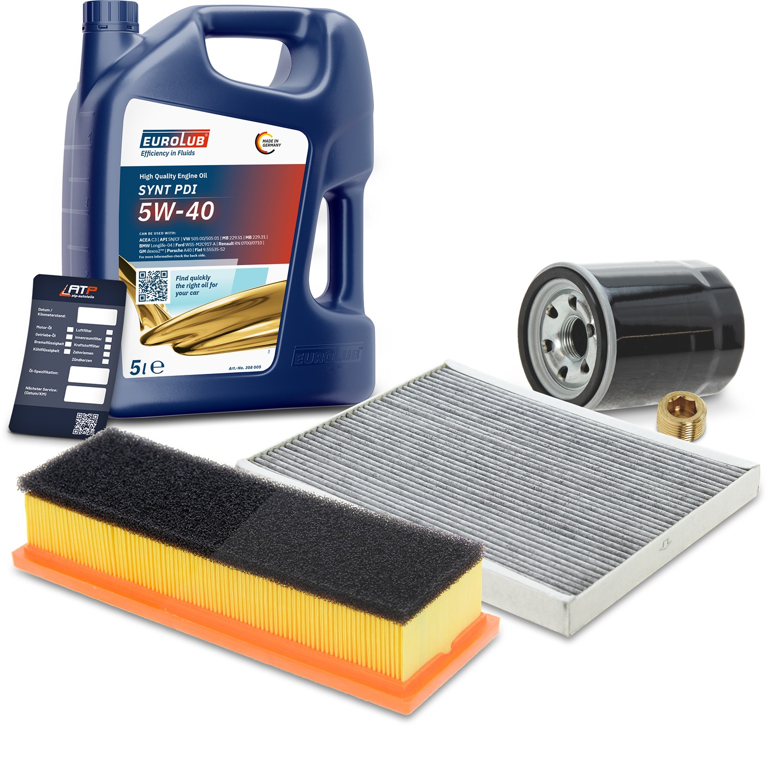 Bestprice Inspektionspaket Filtersatz SET A + 5l ÖL [Hersteller-Nr. 10493689] für Fiat