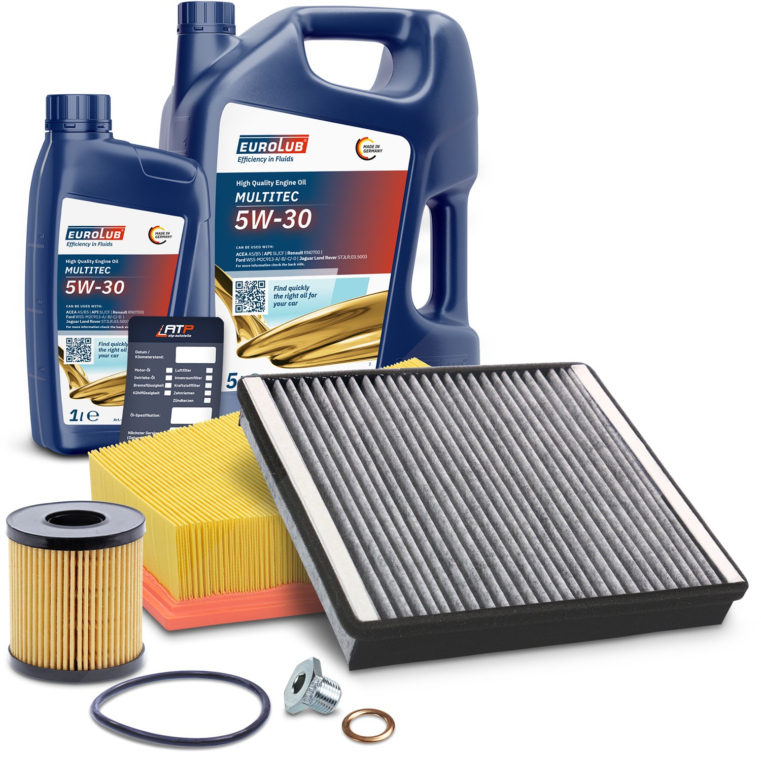 Bestprice Inspektionspaket Filtersatz SET A + 6l ÖL [Hersteller-Nr. 10493722] für Ford