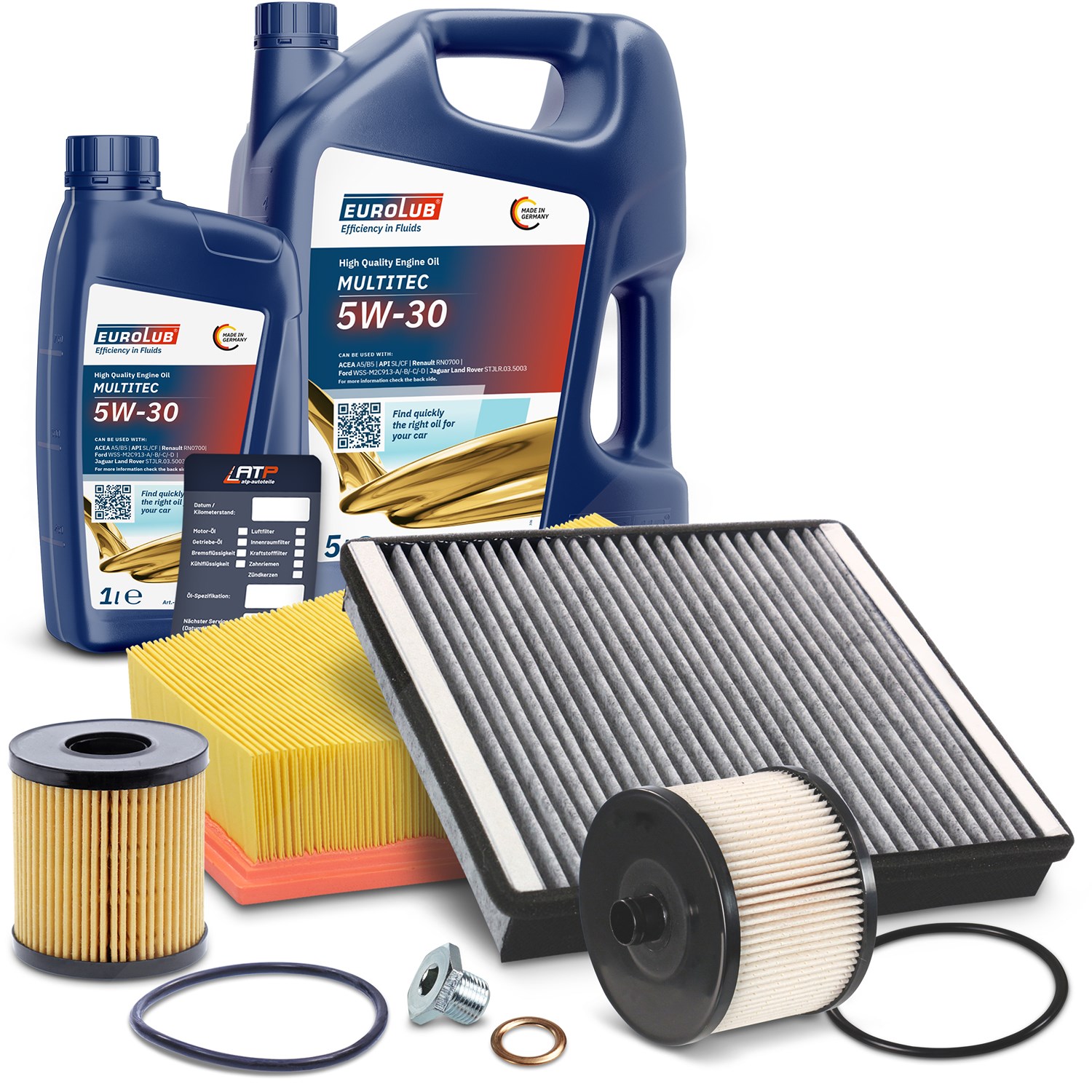 Bestprice Inspektionspaket Filtersatz SET B + 6l ÖL [Hersteller-Nr. 40207858] für Ford