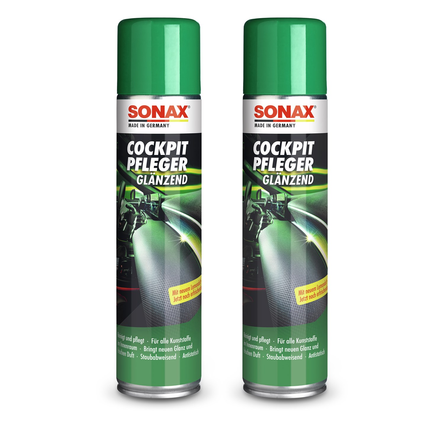 Sonax 2x 400ml CockpitPfleger Lemon-fresh [Hersteller-Nr. 03433000]