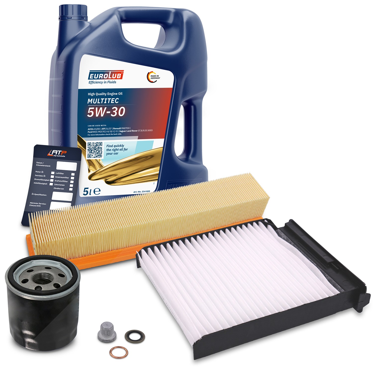 Bestprice Inspektionspaket Filtersatz SET A + 5l ÖL [Hersteller-Nr. 10493685] für Renault, Dacia
