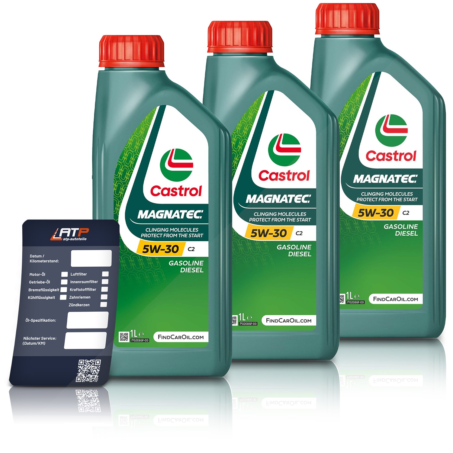 Castrol 3x 1 L Magnatec 5W-30 C2+Anhäng [Hersteller-Nr. 15F6C8]
