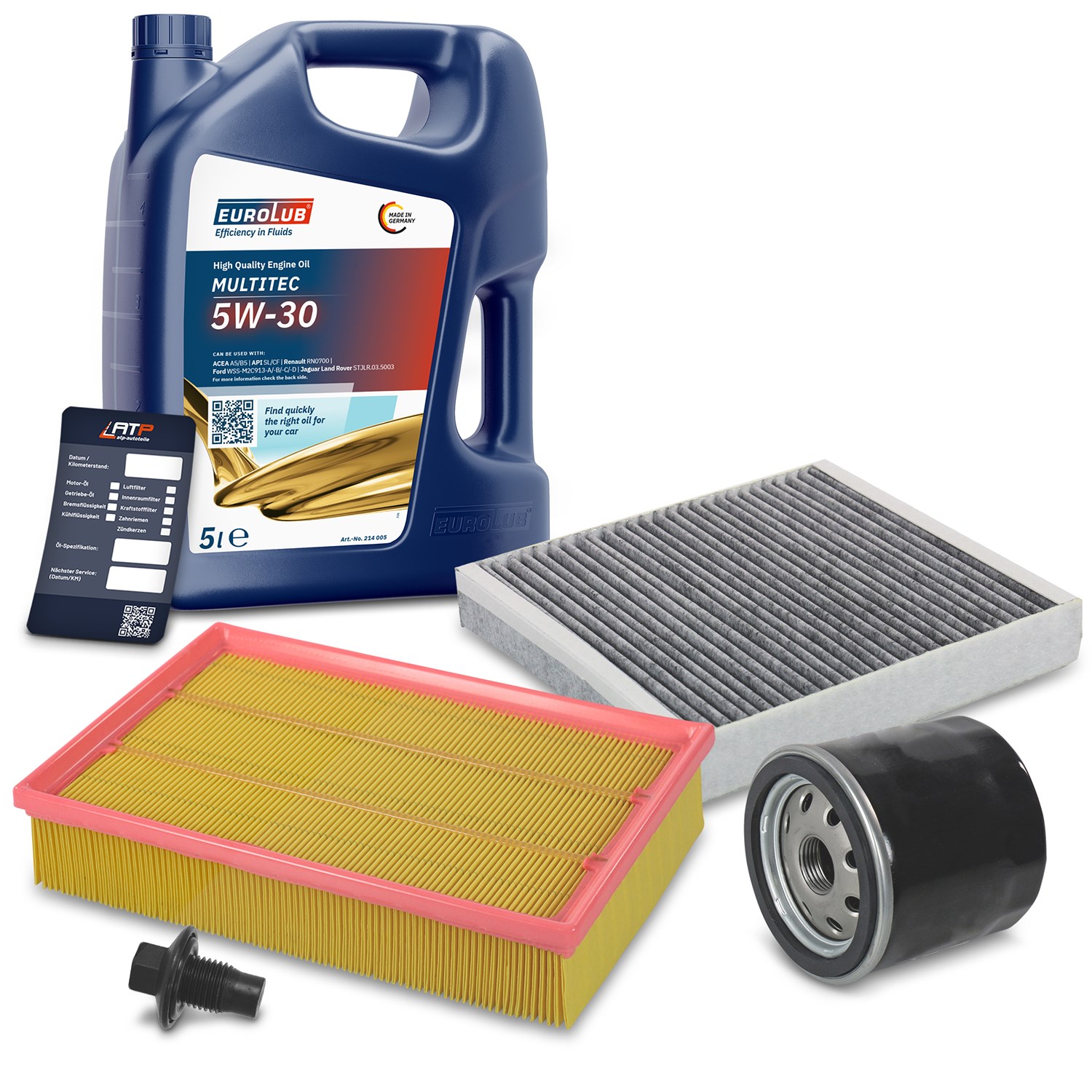 Bestprice Inspektionspaket Filtersatz SET A + 5l ÖL [Hersteller-Nr. 10493669] für Volvo, Ford