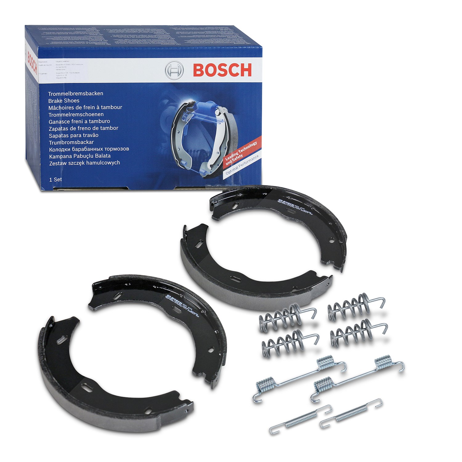 Bosch Handbremsbackensatz mit Zubehör Feststellbremse [Hersteller-Nr. 0986487718] für Mercedes-Benz