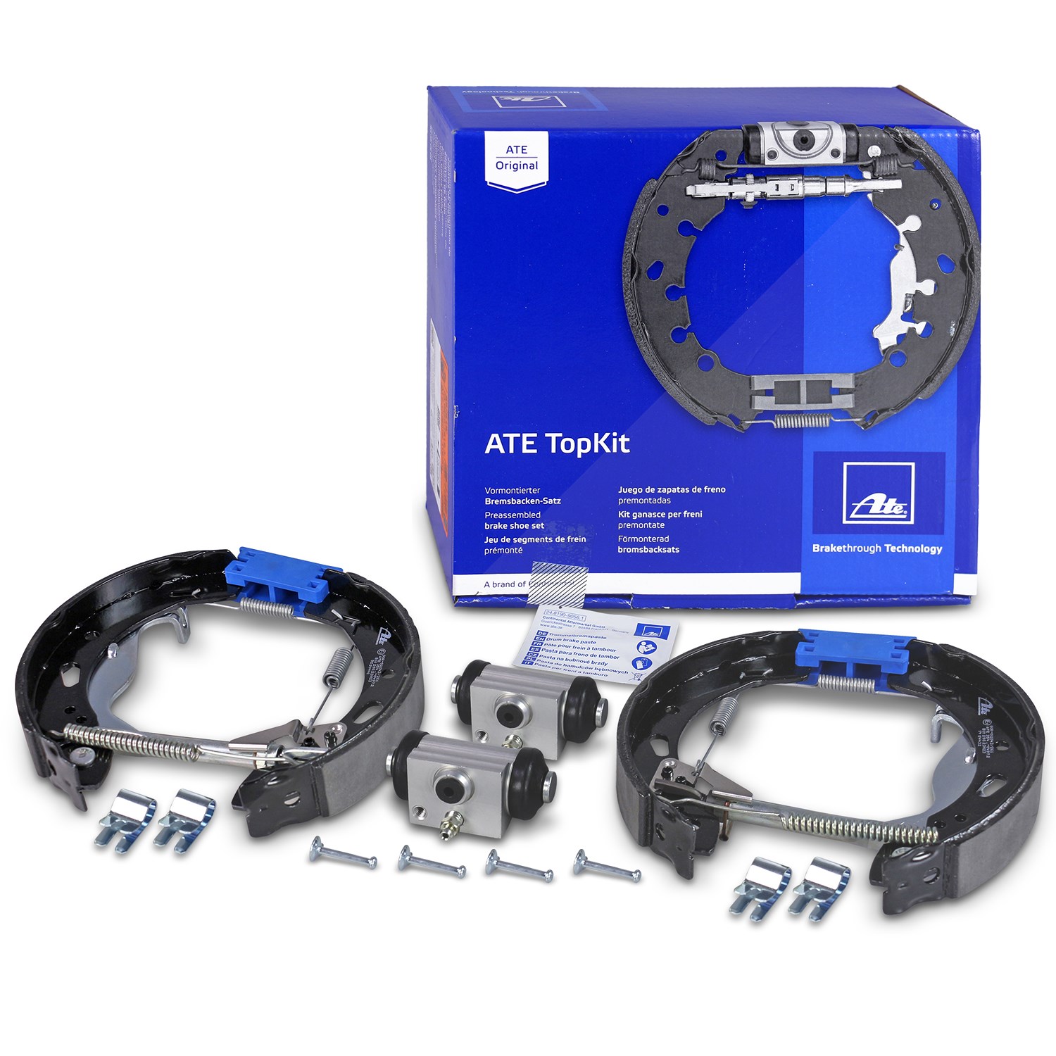 Ate Bremsbackensatz TopKit vormontiert hinten [Hersteller-Nr. 03.0520-7619.3] für Ford