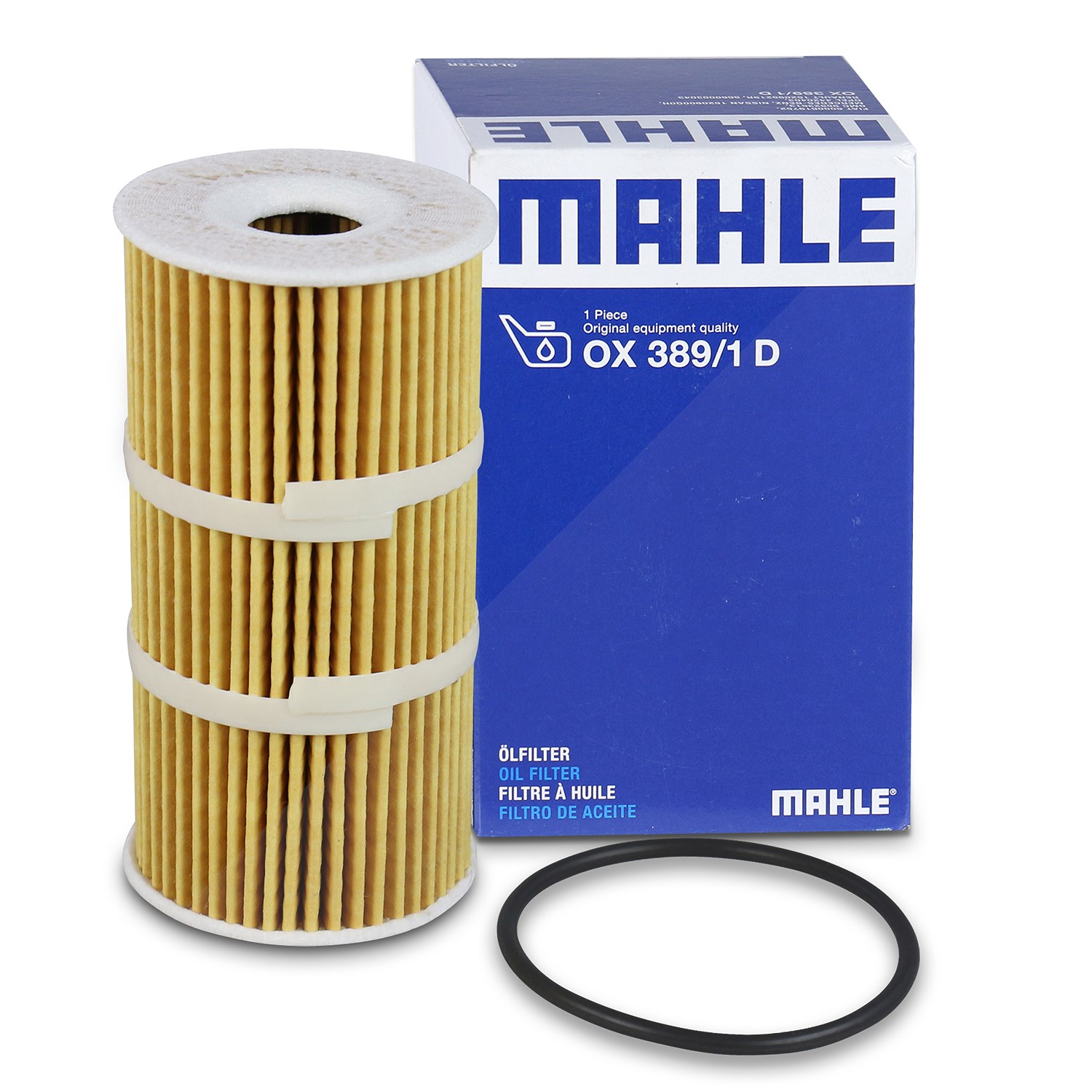 Mahle Ölfilter [Hersteller-Nr. OX389/1D] für Vauxhall, Nissan, Renault, Mercedes-Benz, Fiat, Opel