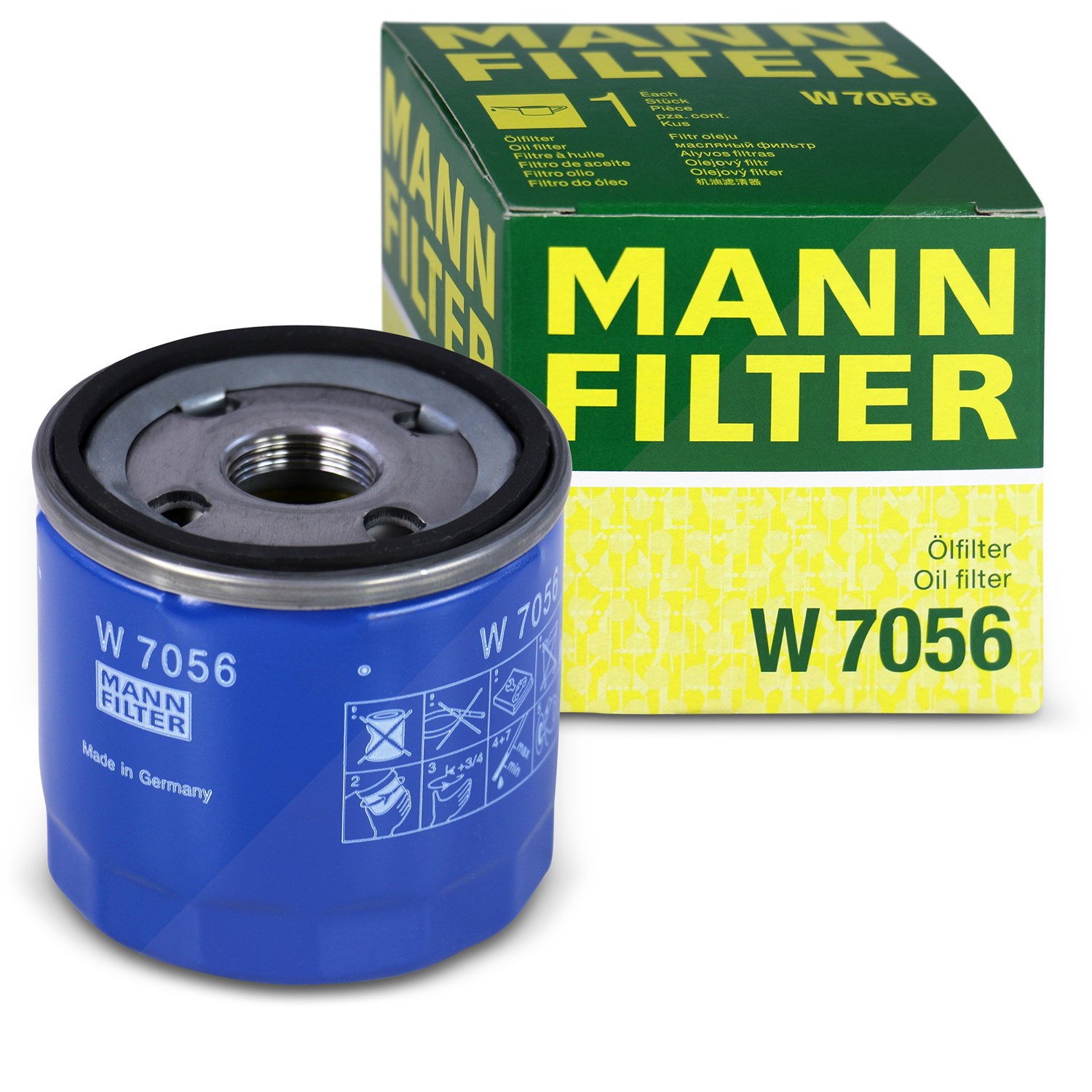 Mann-filter Ölfilter [Hersteller-Nr. W7056] für Chevrolet, Vauxhall, Cadillac, Lynk & Co, Opel, Mg