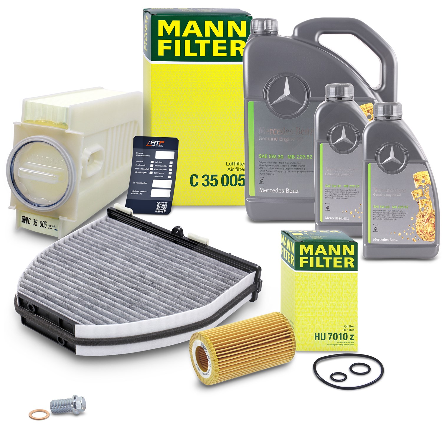 Bestprice Inspektionspaket Set A + 7l 5W-30 Motoröl [Hersteller-Nr. 40280160] für Mercedes-Benz