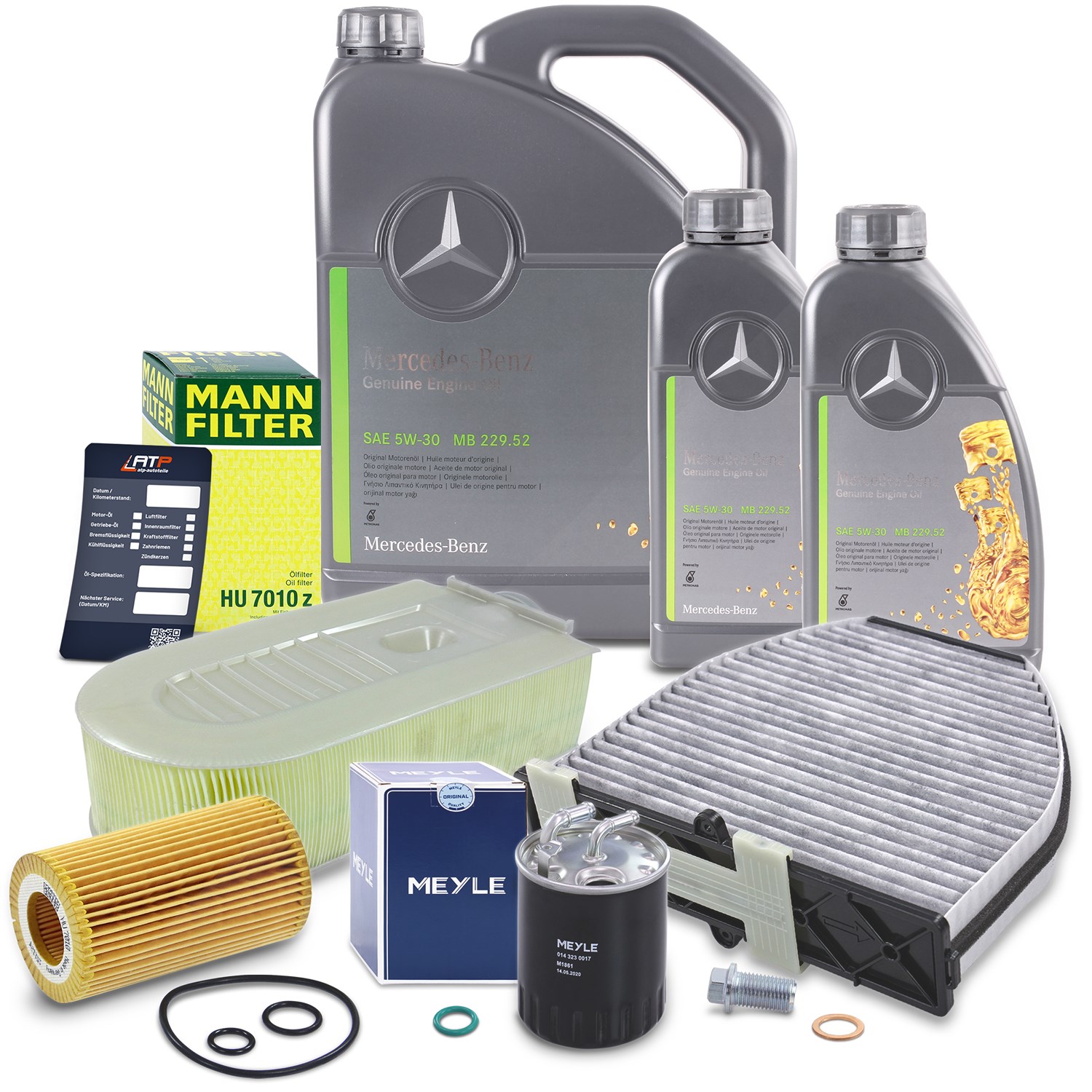 Bestprice Inspektionspaket Set B + 7l 5W-30 Motoröl [Hersteller-Nr. 40280176] für Mercedes-Benz