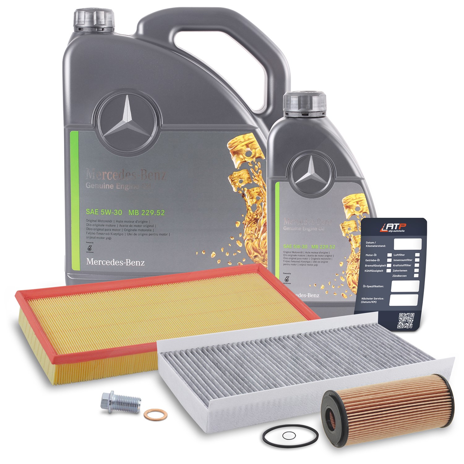 Bestprice Inspektionspaket Set A + 6l 5W-30 Motoröl [Hersteller-Nr. 40379390] für Mercedes-Benz
