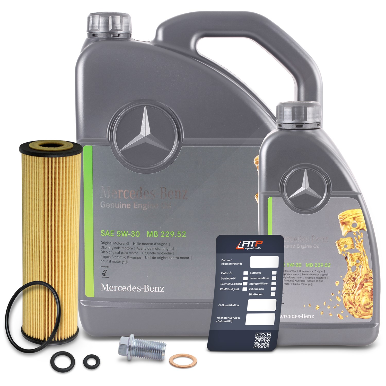 Bestprice Ölwechsel Set + 6l 5W-30 Motoröl [Hersteller-Nr. 40513753] für Mercedes-Benz