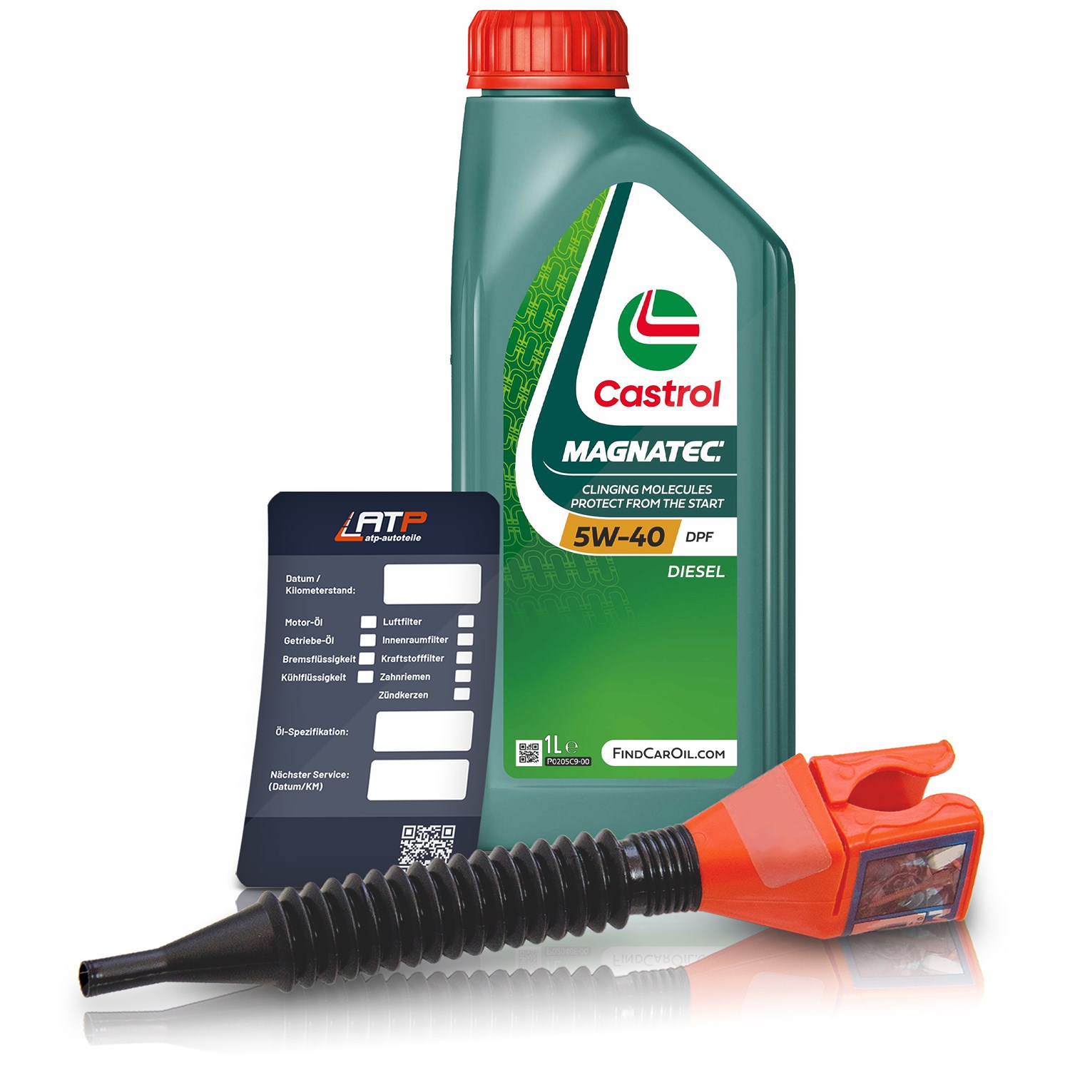 Castrol 1 L Magnatec 5W-40 DPF + Ölwechsel-Anhänger + Einfülltrichter [Hersteller-Nr. 15F90C]