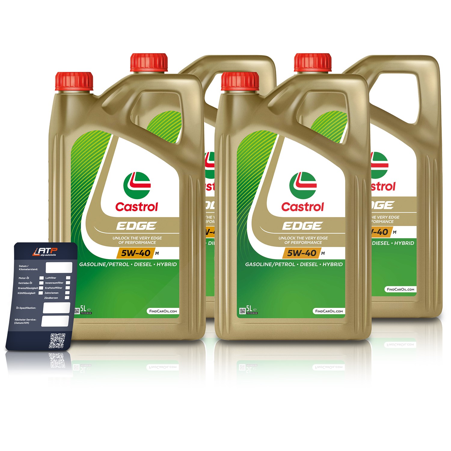 Castrol 20 L EDGE 5W-40 M + Ölwechsel-Anhänger [Hersteller-Nr. 15F710]