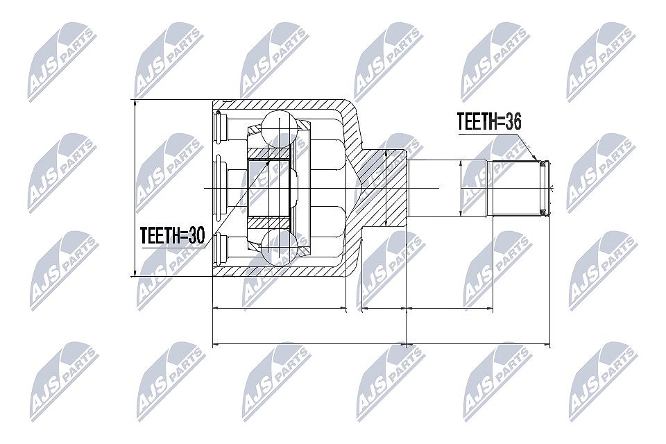 Für NTY NPW-FR-044 INNER CV JOINT - Bild 5