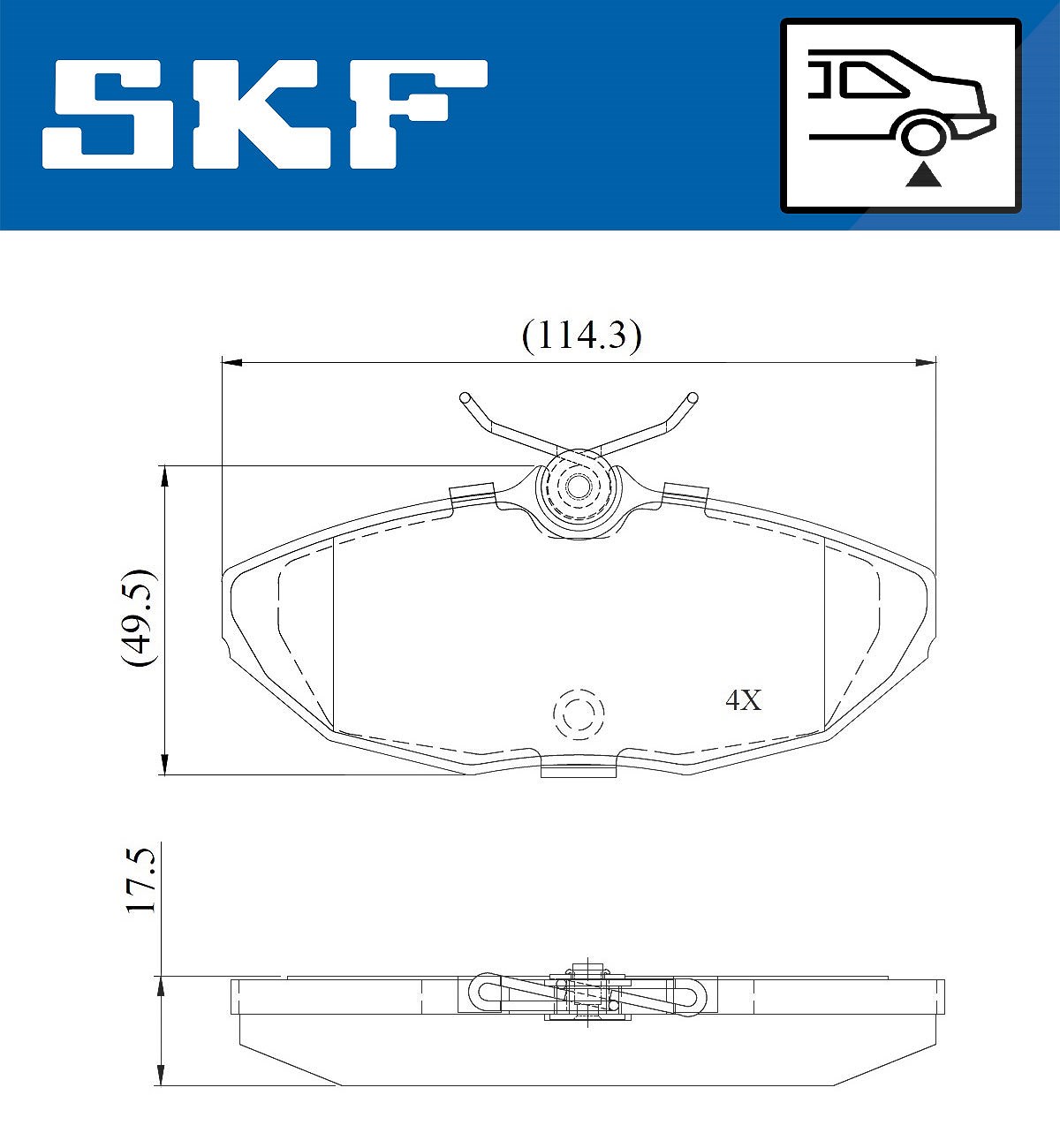 Skf Bremsbelagsatz, Scheibenbremse Vkbp 90942 Für Jaguar - Bild 4