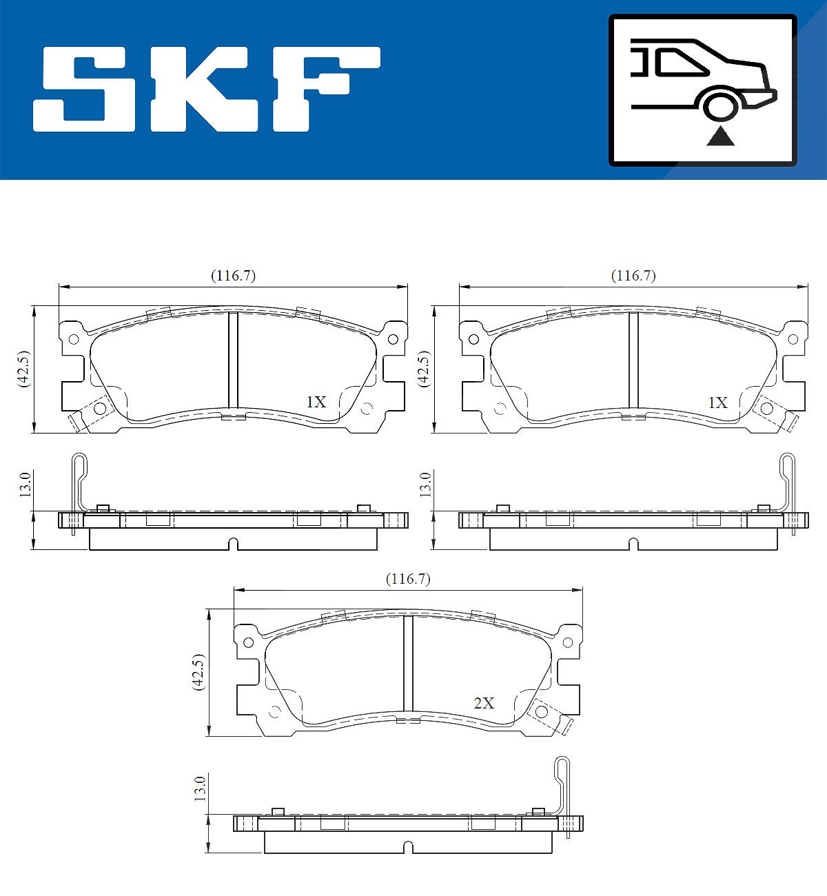 Skf Bremsbel?Ge Hinten Mazda 929 Xedos - Bild 3