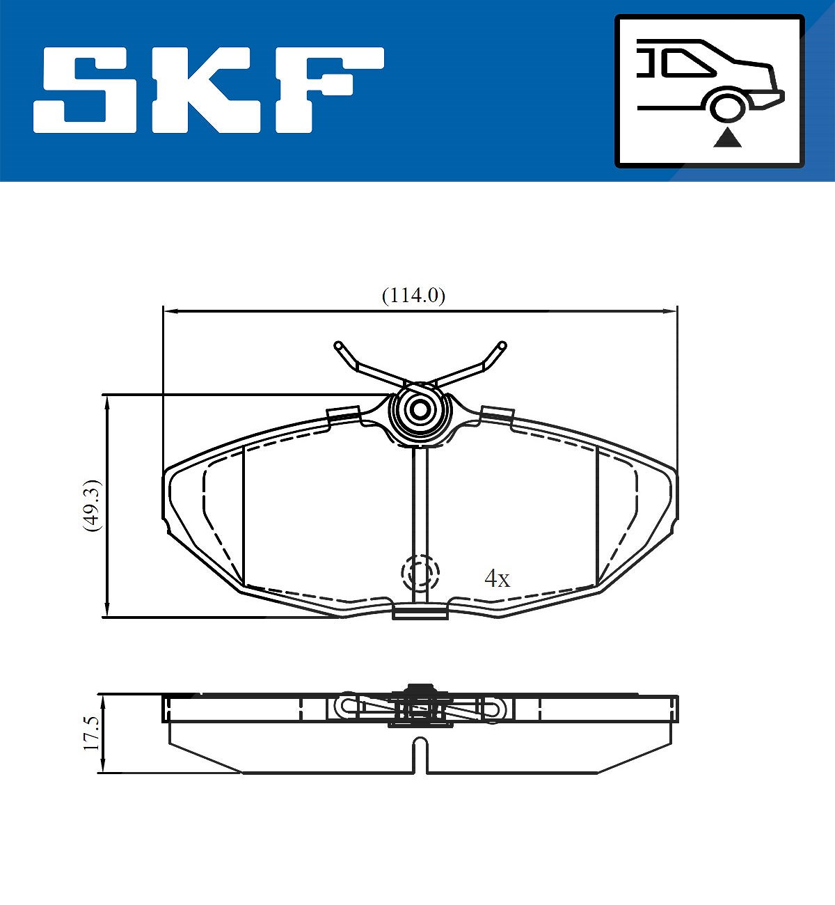 Skf Bremsbel?Ge Hinten Jaguar S-Type Xj - Bild 4