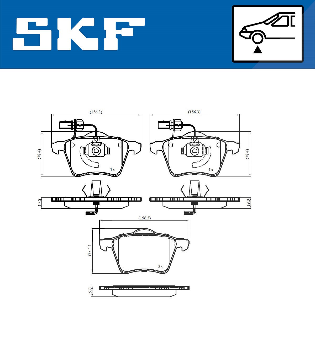 Skf Bremsbelagsatz, Scheibenbremse Vkbp 81036 E Für Vw - Bild 4