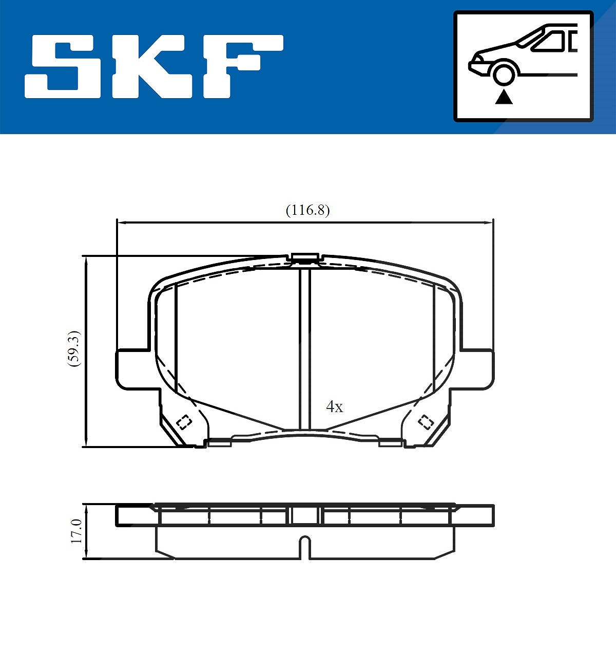 Skf Bremsbel?Ge Vorne Toyota Camry Previa - Bild 4