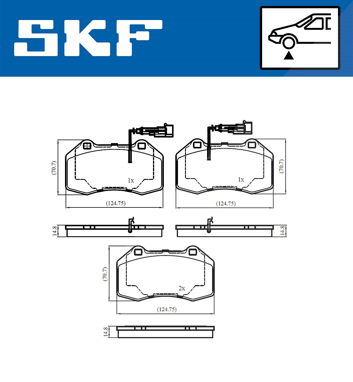 Skf Bremsbelagsatz, Scheibenbremse [Hersteller-Nr. VKBP80759E] für Abarth, Alfa Romeo, Fiat - Bild 4