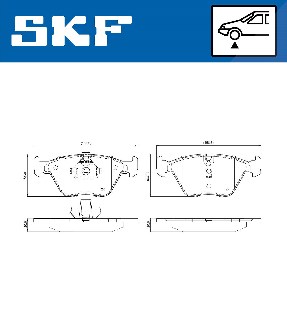 Skf Bremsbel?Ge Vorne Bmw 3Er Z4 - Bild 4