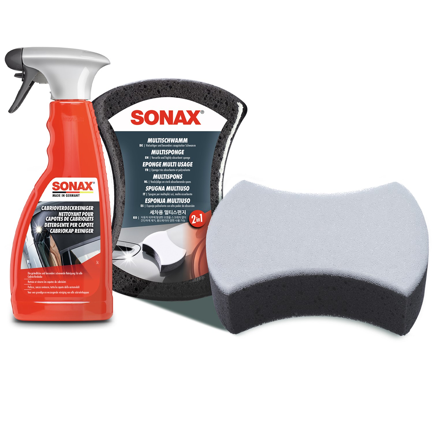 Sonax 1x 500ml CabrioverdeckReiniger + MultiSchwamm [Hersteller-Nr. 31055344]