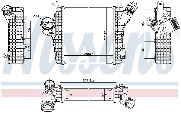 Ladeluftkühler Aluminium 961305 NISSENS für AUDI VW - Bild 4