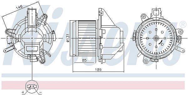 Nissens Innenraumgebläse [Hersteller-Nr. 87608] für Opel, Citroën, Peugeot, Vauxhall, Ds