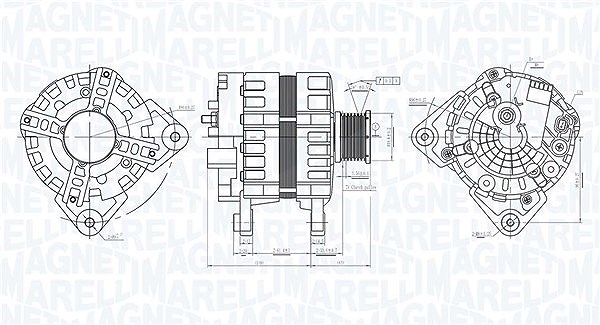 Magneti Marelli Generator [Hersteller-Nr. 063736095010] für Renault, Dacia, Smart