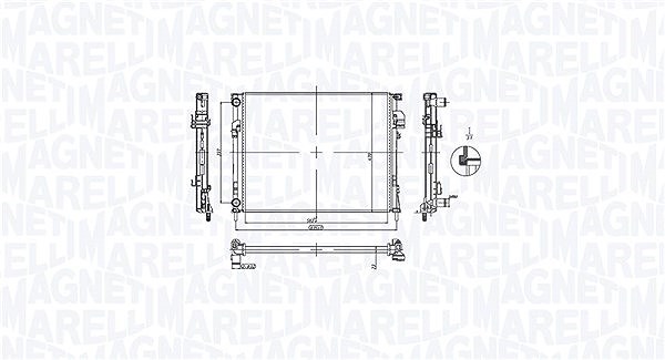 Magneti Marelli Kühler, Motorkühlung [Hersteller-Nr. 350213212900] für Vauxhall, Renault, Nissan, Opel