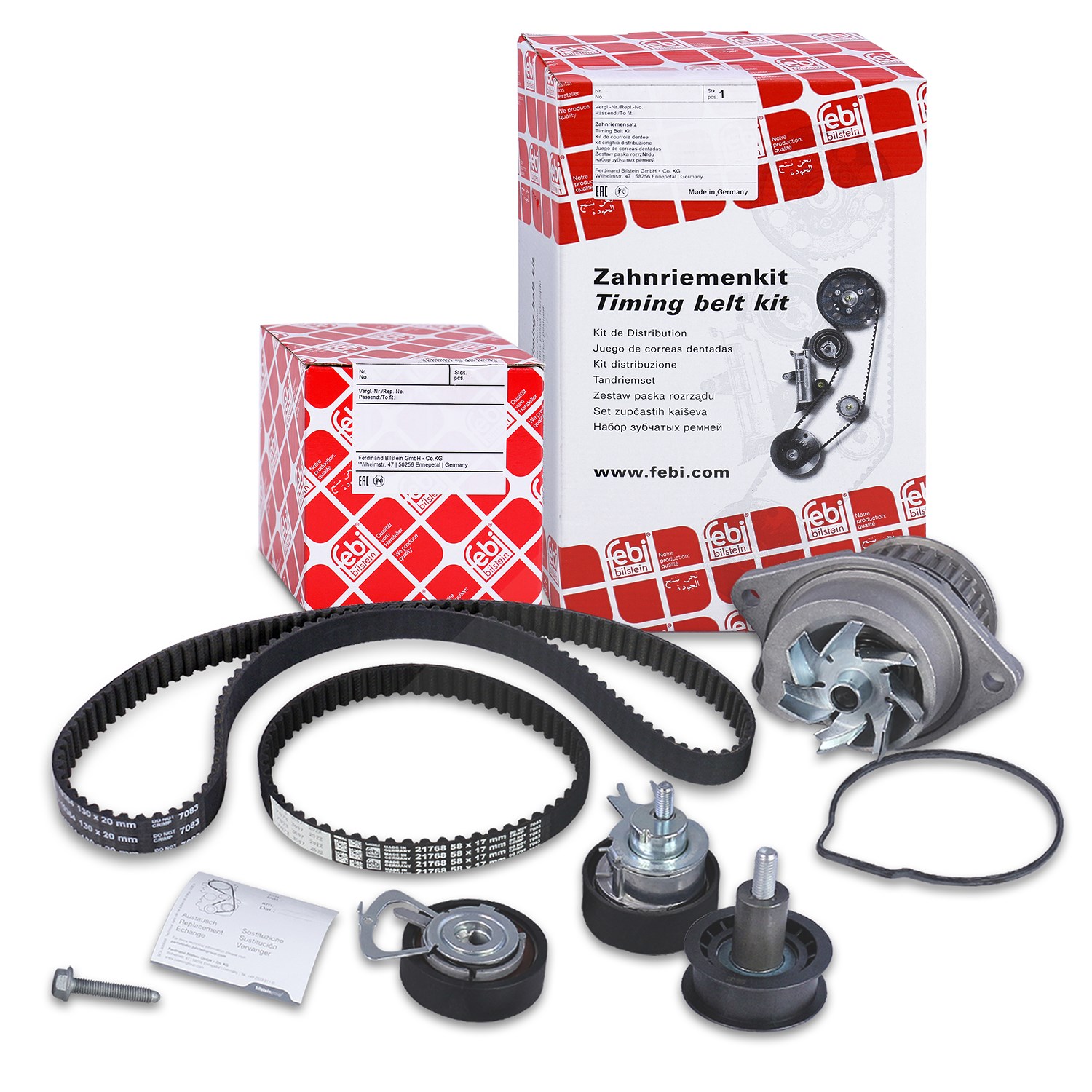 Febi Bilstein Wasserpumpe + Zahnriemensatz [Hersteller-Nr. 45118] für Skoda, Seat, VW, Audi