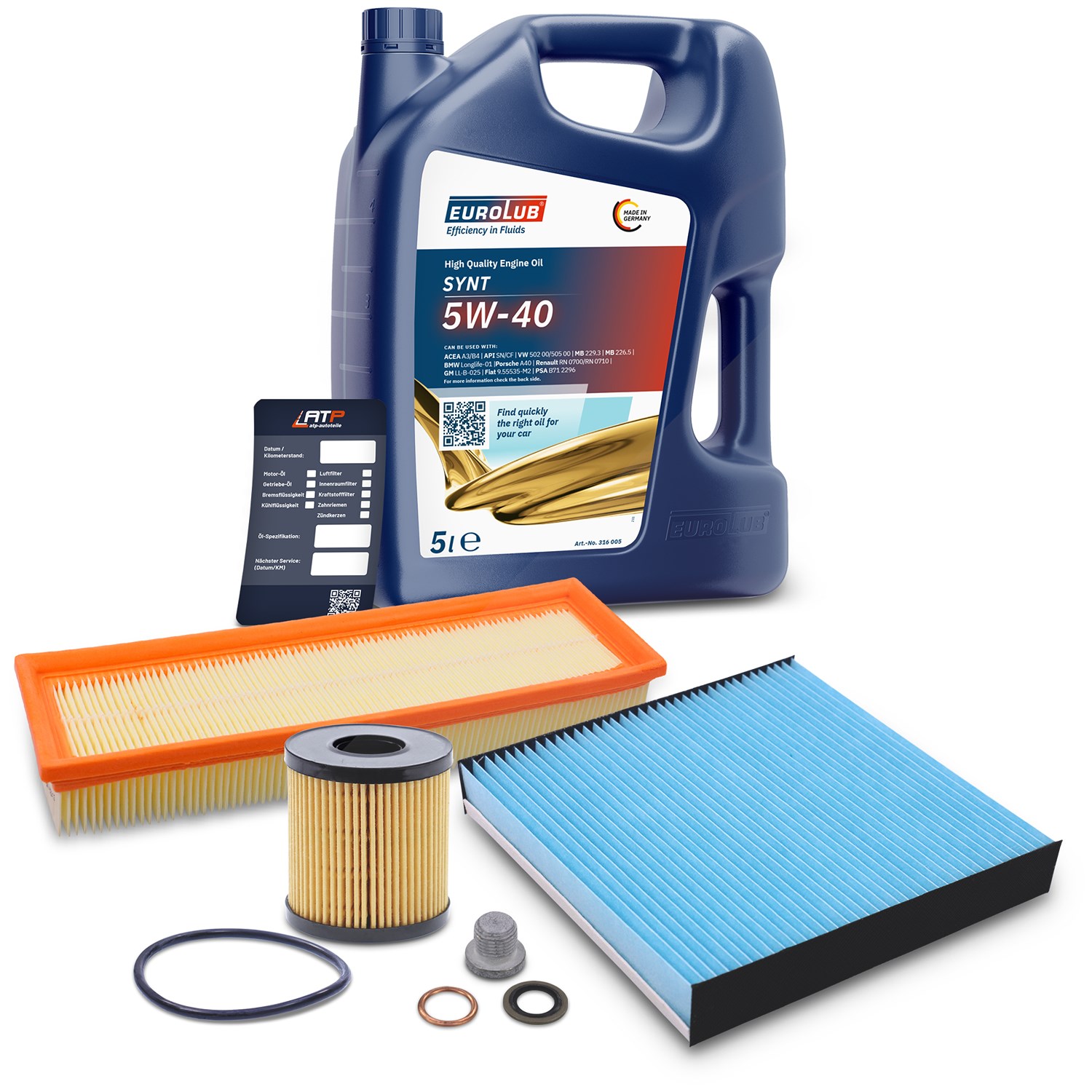 Bestprice Inspektionspaket Filtersatz SET A + 5l ÖL [Hersteller-Nr. 10493741] für Peugeot, Citroën
