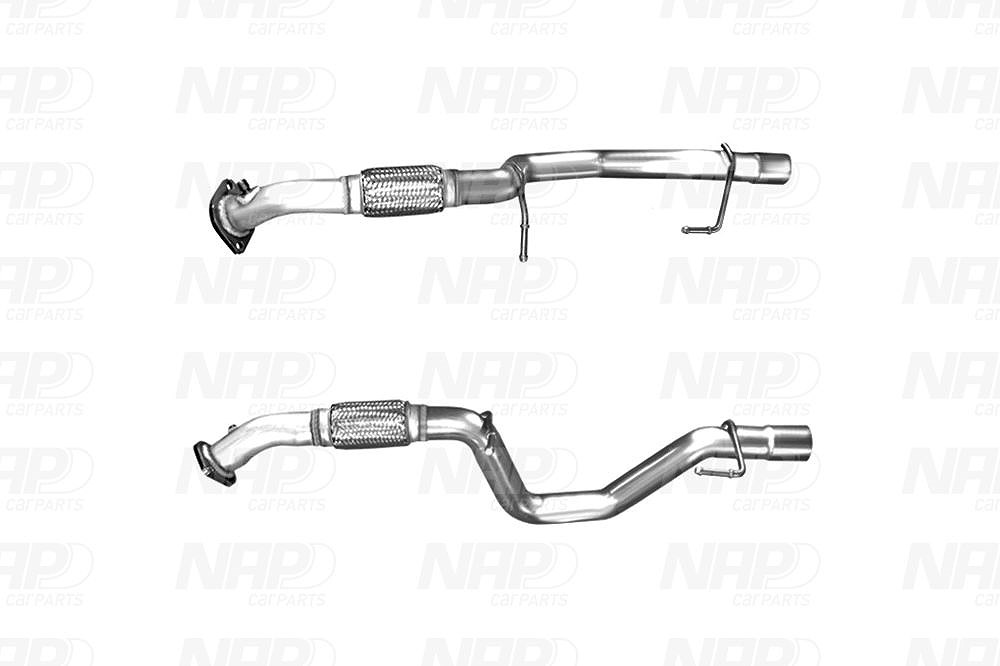 Nap Carparts Abgasrohr [Hersteller-Nr. CAC10522] für Jeep