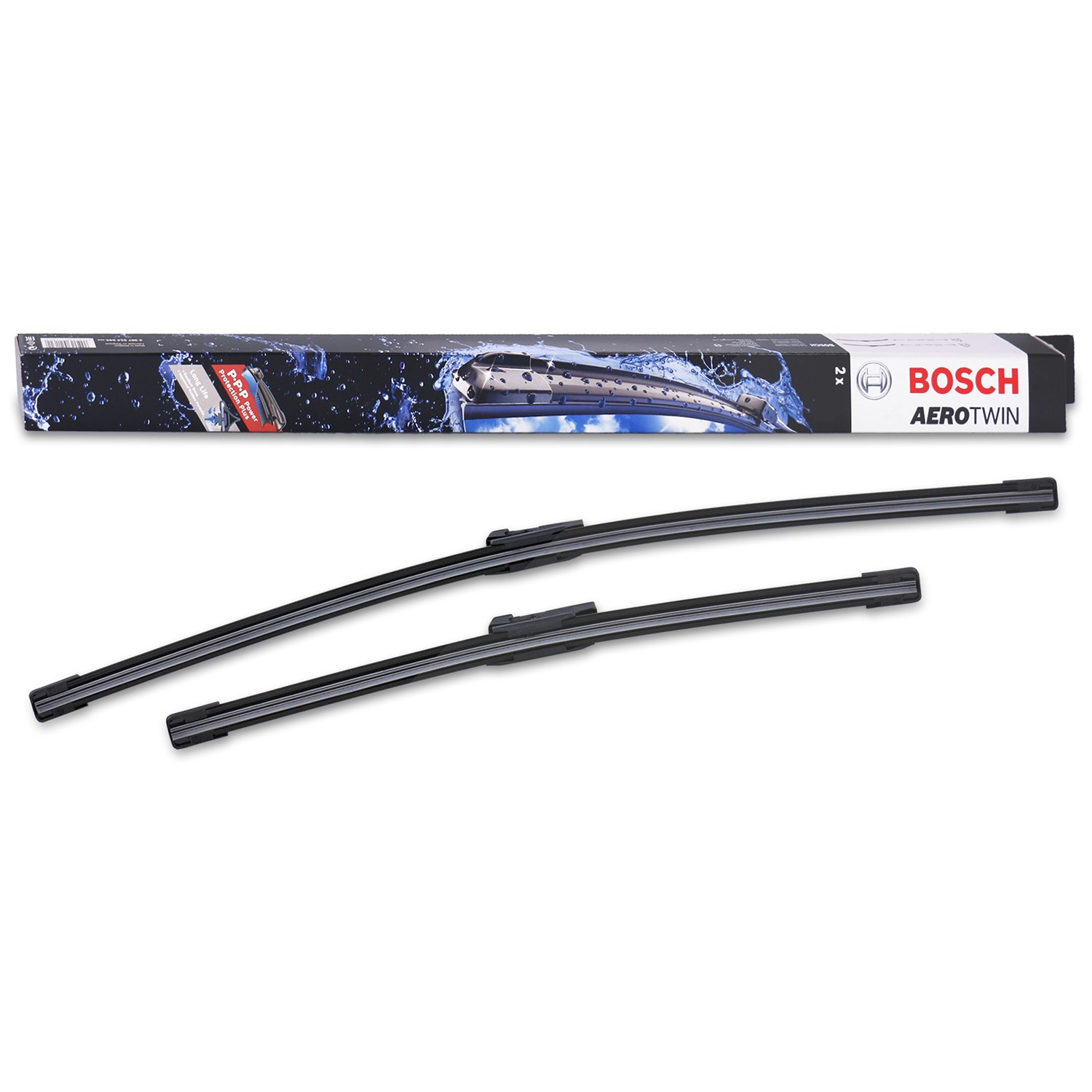 Bosch Wischerblatt Aerotwin Spoiler A555S [Hersteller-Nr. 3397007555] für Peugeot, Citroën, Skoda, Ds, Audi, VW, Seat, Opel, Smart