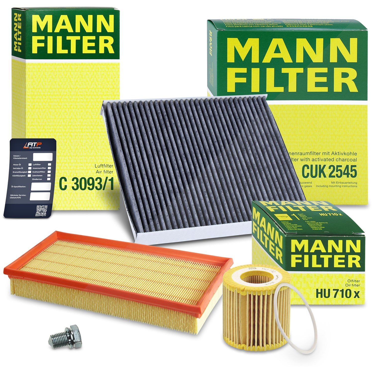 Mann-filter Inspektionspaket Filtersatz SET A [Hersteller-Nr. 10492376] für VW, Seat