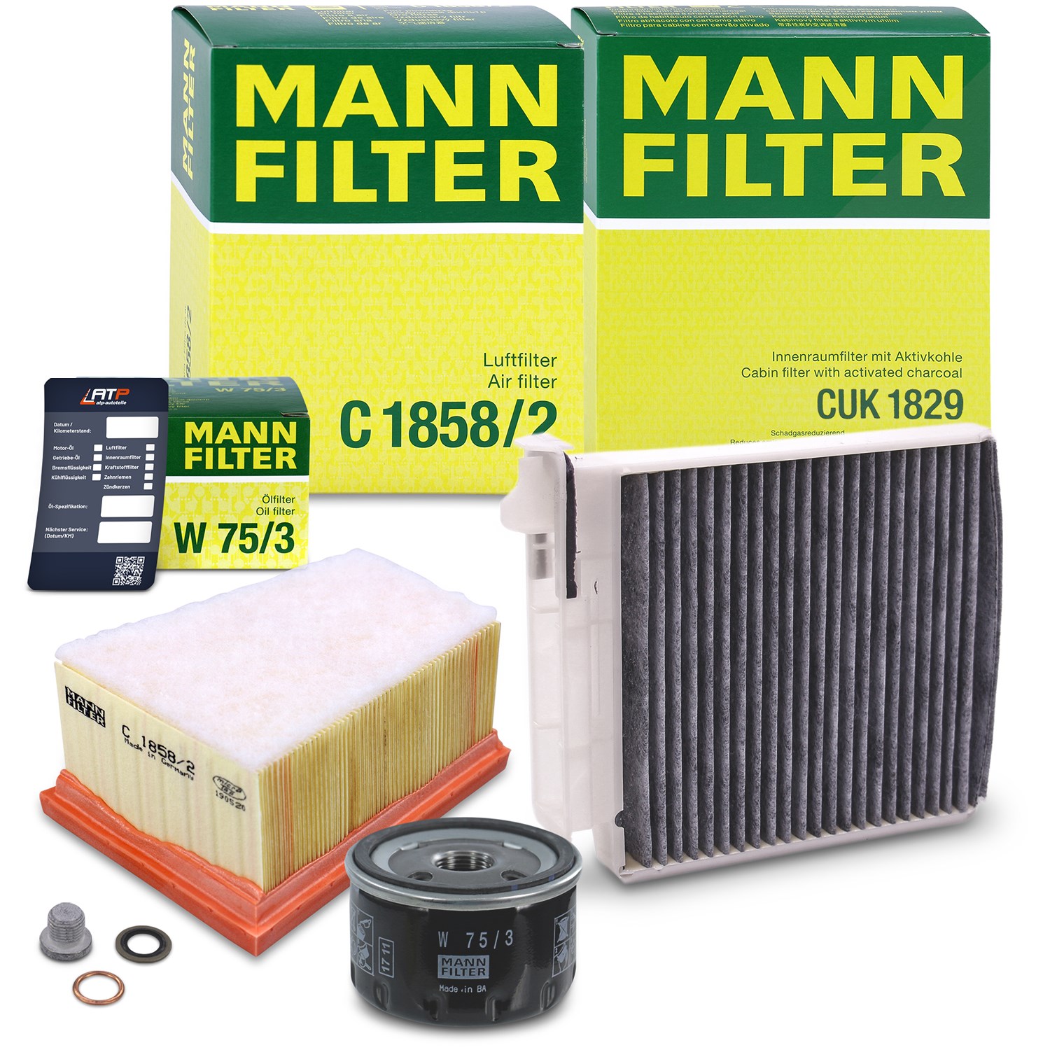 Mann-filter Inspektionspaket Filtersatz SET A [Hersteller-Nr. 10492701] für Renault, Dacia