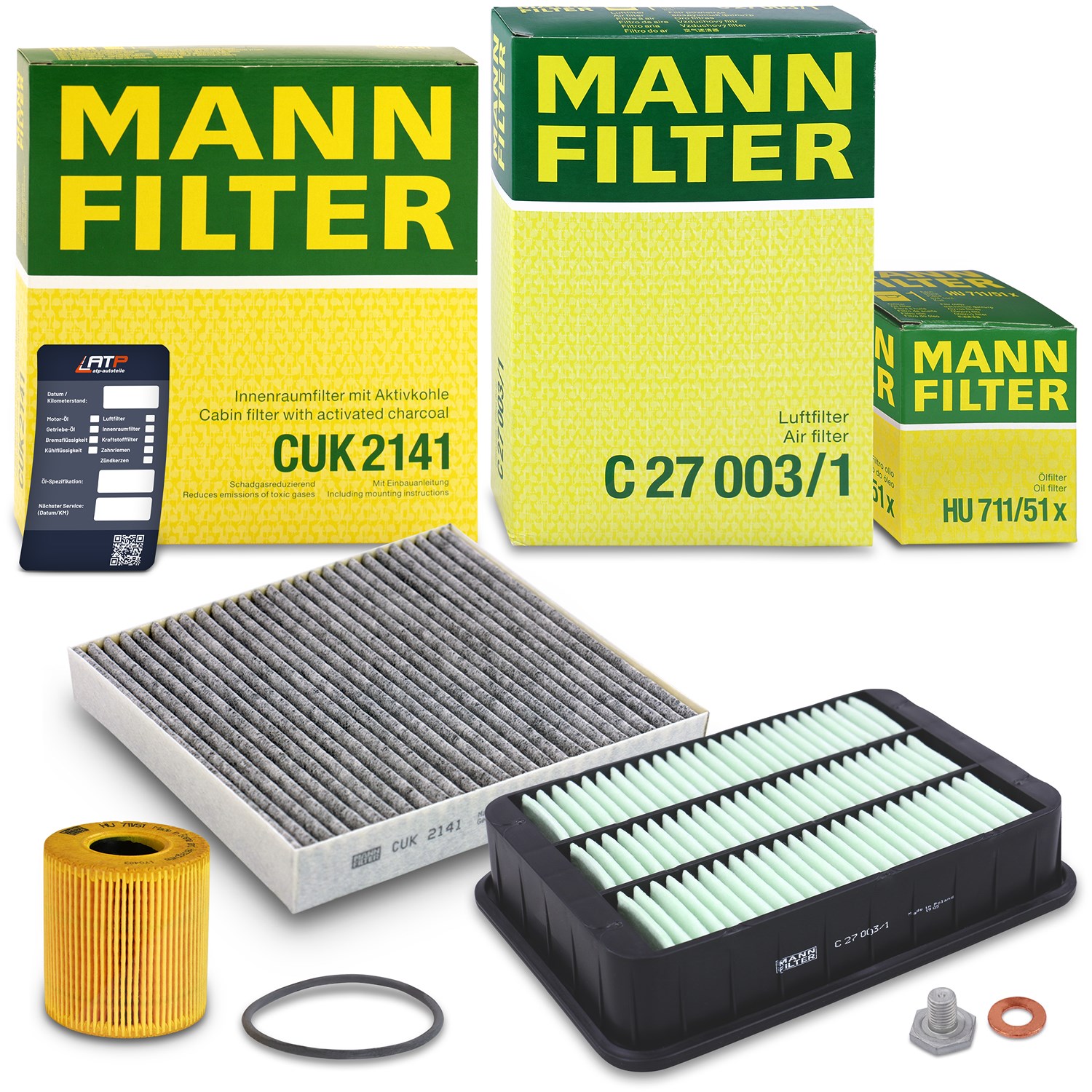 Mann-filter Inspektionspaket Filtersatz SET A [Hersteller-Nr. 10492711] für Citroën, Peugeot