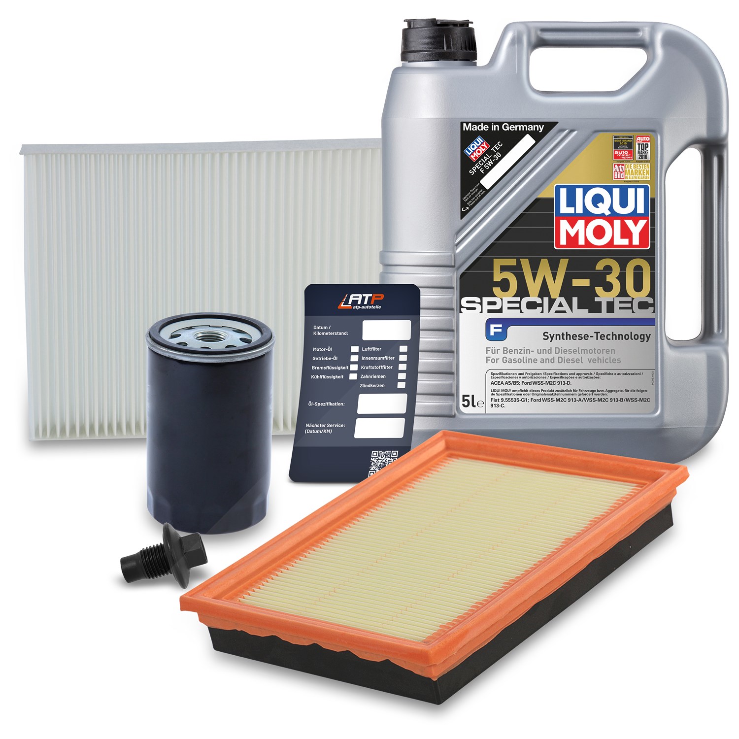 Liqui Moly Inspektionspaket A + 5l 5W-30 Motoröl [Hersteller-Nr. 40513958] für Ford
