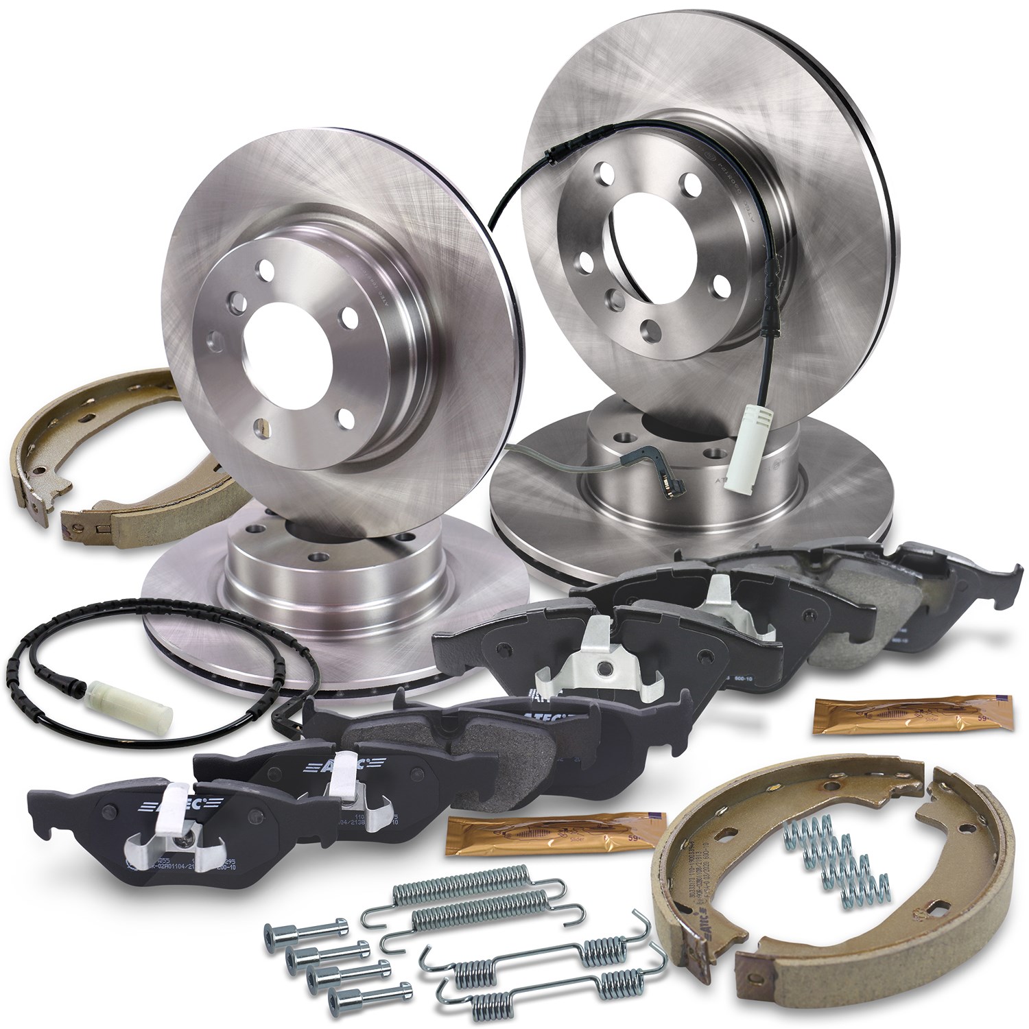 Bestprice Bremsscheiben + Bremsbeläge Vorne + Hinten [Hersteller-Nr. 10603898] für BMW