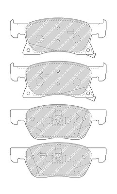 Ferodo Bremsbelagsatz, Scheibenbremse [Hersteller-Nr. FDB4933] für Vauxhall, Opel